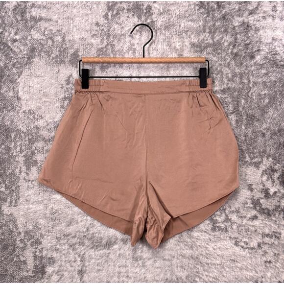 LUNYA Pajama Shorts Medium Womens Washable Silk Dusty Pink - Picture 1 of 6